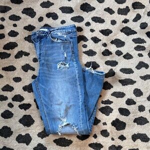 Flying Monkey Distressed Blue Skinny Jeans